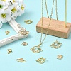 5Pcs 5 Styles Brass Micro Pave Cubic Zirconia Pendants KK-YW0004-16-5