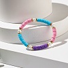 Column Beads Stretch Bracelet for Girl Women BJEW-JB07182-4