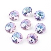 Pointed Back & Back Plated Glass Rhinestone Cabochons LS-RGLA-J012-8mm-001VL-1