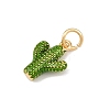 Brass Enamel Pendants KK-P339-22G-02-2