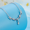 Brass Teardrop Pendant Necklaces for Women WG5F4D7-01-1