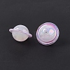 UV Plating Rainbow Iridescent Acrylic Beads X-PACR-M003-11-4