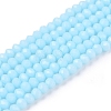 Opaque Solid Color Imitation Jade Glass Beads Strands EGLA-A044-P1mm-D06-1