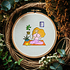 4 Sheets 11.6x8.2 Inch Stick and Stitch Embroidery Patterns DIY-WH0455-160-4