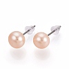 Natural Pearl Stud Earrings PEAR-N020-11A-01-4