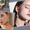 4 Pairs 4 Style Clear Cubic Zirconia Flower Stud Earring Findings EJEW-BBC0001-13-5