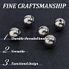 5Pcs 304 Stainless Steel Round Cord End Caps STAS-FH0002-40C-4
