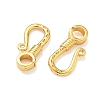 Brass S-Hook Clasps KK-H532-19G-2
