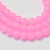 Baking Painted Imitation Jade Glass Round Bead Strands DGLA-Q021-4mm-45-1