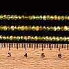 Faceted Rondelle Natural Green Garnet Beads Strands G-F289-40B-6