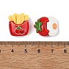 Tomato Opaque Resin Cabochons RESI-C076-01-3