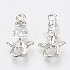 Alloy Cubic Zirconia Pendants ZIRC-Q017-035P-2