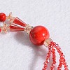 Glass Beads with Agate Beaded Necklaces X-NJEW-E040-03-3