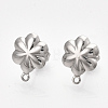 Non-Tarnish 304 Stainless Steel Stud Earring Findings STAS-S079-73B-2