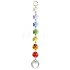 4Pcs 4 Styles Glass Octagonal Bead Hanging Suncatchers HJEW-JM02215-02-3