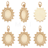 6Pcs 304 Stainless Steel Pendant Cabochon Settings STAS-BBC0010-57-7
