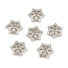 Brass Micro Pave Cubic Zirconia Bead Caps CU-CBA6A75-35B-P-1
