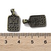 Brass Pave Clear Cubic Zirconia Pendants KK-M284-32AB-3