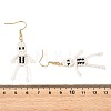 Halloween Glass Seed Bead Dangle Earrings EJEW-MZ00769-01-5