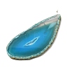 Chakra Natural Dyed Agate Piece Hanging Ornament HJEW-R126-01I-2