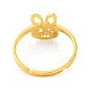 Animal 201 Stainless Steel Adjustable Rings for Women RJEW-D082-05H-3