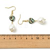 Natural Abalone Shell and Shell Pearl Dangle Earrings EJEW-JE07432-01-5