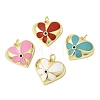 Brass Micro Pave Cubic Zirconia Pendants KK-H267-029G-1