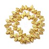 Electroplate Glass Beads Strands EGLA-H109-10F-2