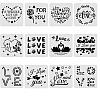 Large Plastic Reusable Drawing Painting Stencils Templates Sets DIY-WH0172-092-1