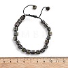 Adjustable Natural Dragon Blood and Non-magnetic Synthetic Hematite Braided Bead Bracelets BJEW-Z090-01L-5