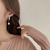 Alloy Crystal Rhinestone Dangle Stud Earrings FS-WG37841-01-3