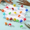 10Pcs 10 Colors Mushroom Silicone Focal Beads JX900A-01-3
