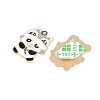Chinese Lion Dance Panda Alloy Enamel Cabochons AL-CBA1A6F-03KCG-A-2