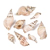 Electroplate Natural Sea Shell Big Pendants SSHEL-Q100-24KCG-1