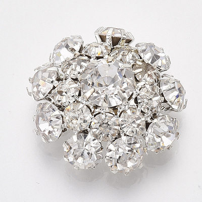 Silver Color Plated Brass Shank Buttons LS-X-RB-S066-09S-08-1