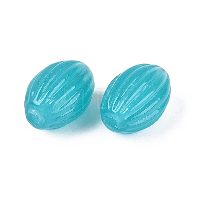 Handmade Ribbed Lampwork Beads LAMP-N042-01E-1
