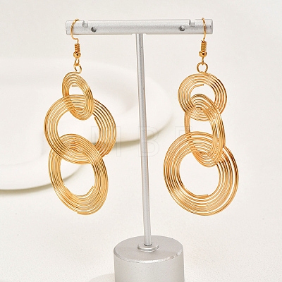 Fashionable Vintage Geometric Multi-layer Metal Circle Dangle Earrings JR8060-1