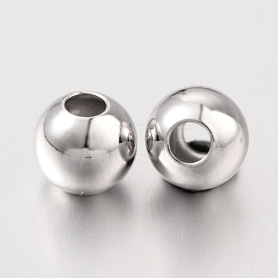Round 925 Sterling Silver Spacer Beads STER-I005-31-6mm-1