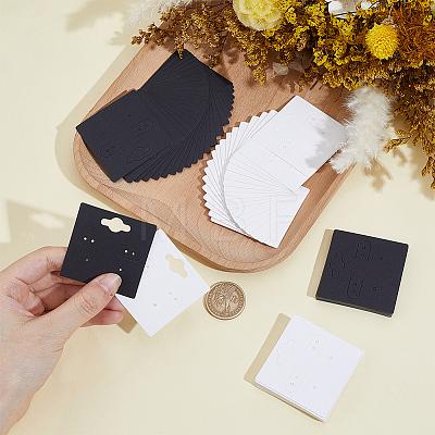 2 Bags 2 Colors Paper Earring Display Cards CDIS-CN0001-04-1