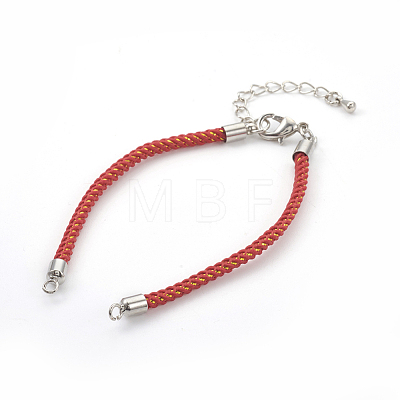 Adjustable Nylon Cord Bracelet Making MAK-F026-B-P-1