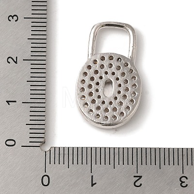 Rack Plating Brass Micro Pave Cubic Zirconia Pendants KK-A229-26P-1