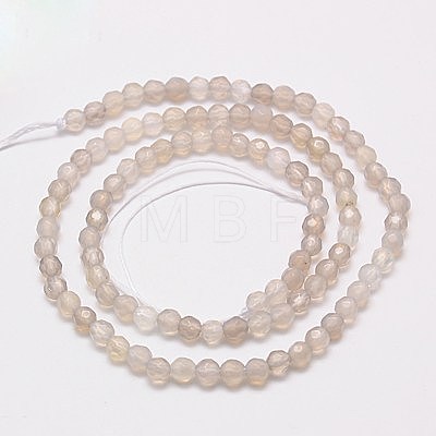 Natural Grey Agate Beads Strands G-G545-04E-1