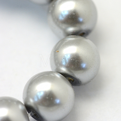 Baking Painted Pearlized Glass Pearl Round Bead Strands HY-Q003-4mm-34-1