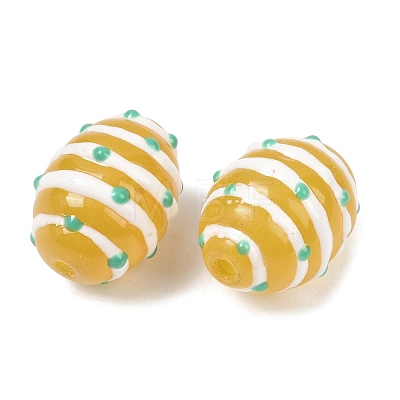 Glass Imitation Jade Beads GLAA-L051-02C-1