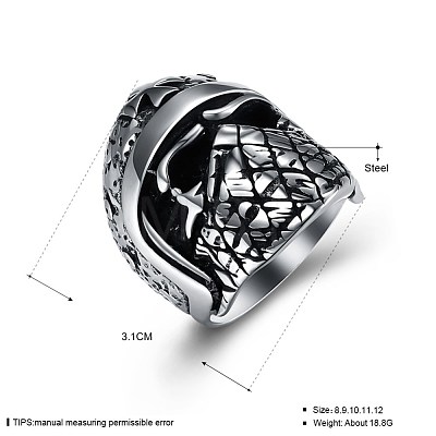 Men's Stainless Steel Finger Rings RJEW-BB29866-11-1