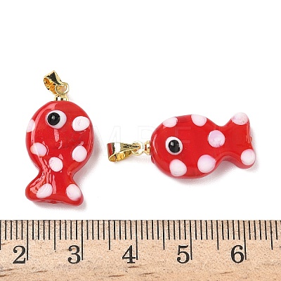 Handmade Lampwork Pendants LAMP-G168-04I-1