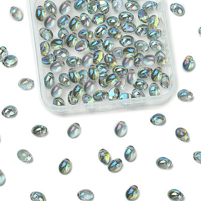 100Pcs Electroplate Glass Beads EGLA-YW0005-27G-1