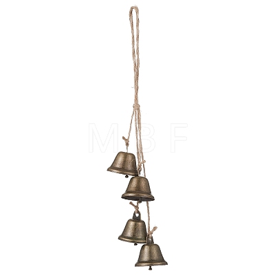 Iron Bell Pendant Decorations HJEW-JM04521-1