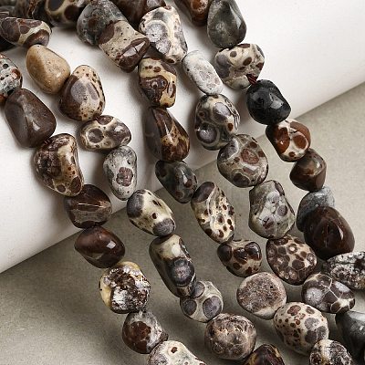 Natural Leopard Skin Jasper Beads Strands GG-CBAC13F-A01-01-1