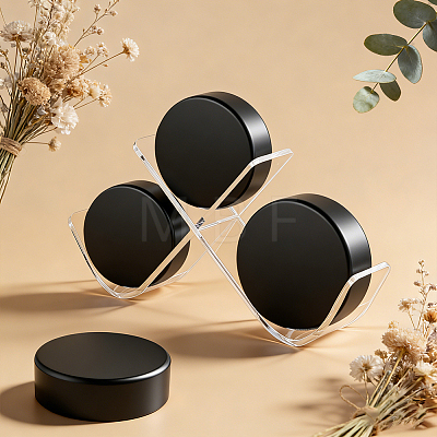 2Pcs Acrylic Hockey Puck Holder AJEW-WH0817-024A-01-1